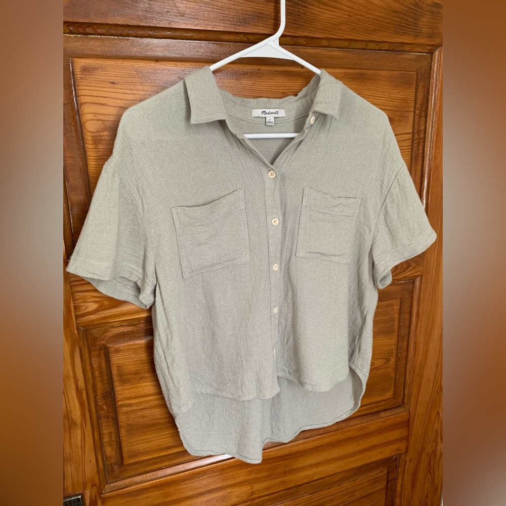 Madewell linen blend top sz small